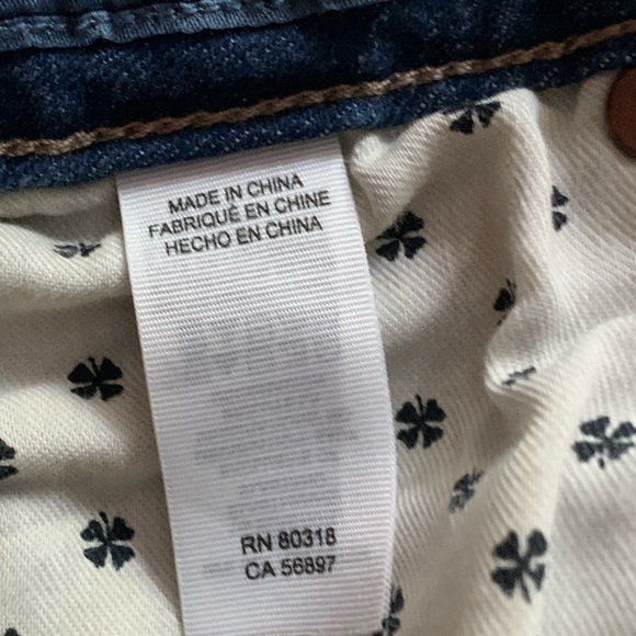 Lucky Brand The Cut Off Raw Hem Jean Shorts Sz O/25 Denim Distressed - Picture 6 of 10